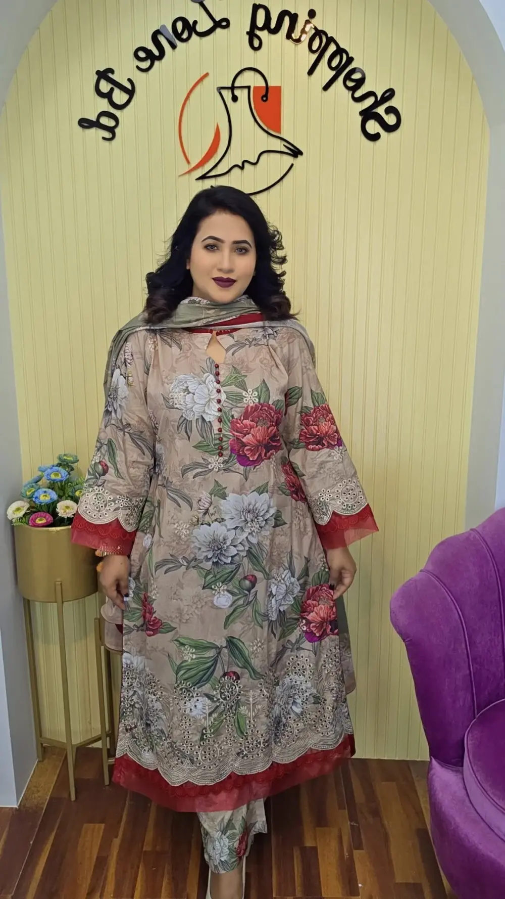 Luxury Cotton Embroidery Ready Three Piece