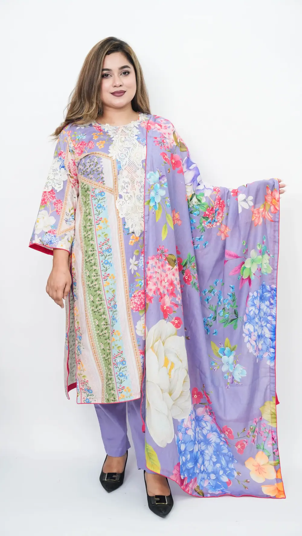 Latest Ready Three Piece Pure Cotton Suit Design 2026